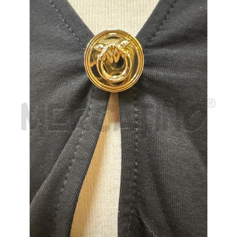 BLUSA DONNA PINKO NERA ARRICCIATURA 1 BOTT ORO  | Mercatino dell'Usato Colleferro 2