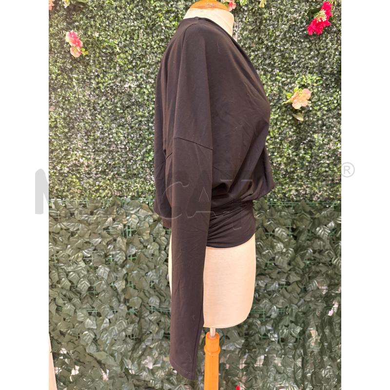 BLUSA DONNA PINKO NERA ARRICCIATURA 1 BOTT ORO  | Mercatino dell'Usato Colleferro 3