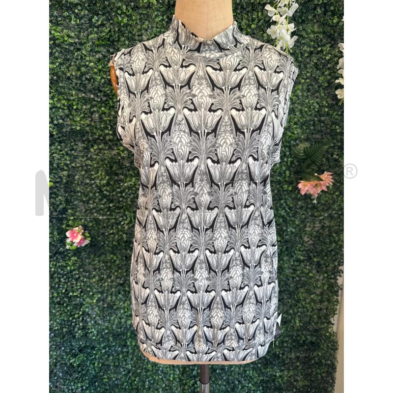 BLUSA DONNA PRADA STAMPA FIORI GRI NE | Mercatino dell'Usato Colleferro 1