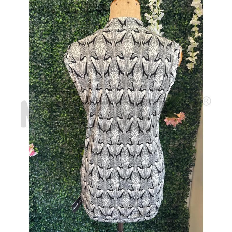 BLUSA DONNA PRADA STAMPA FIORI GRI NE | Mercatino dell'Usato Colleferro 3