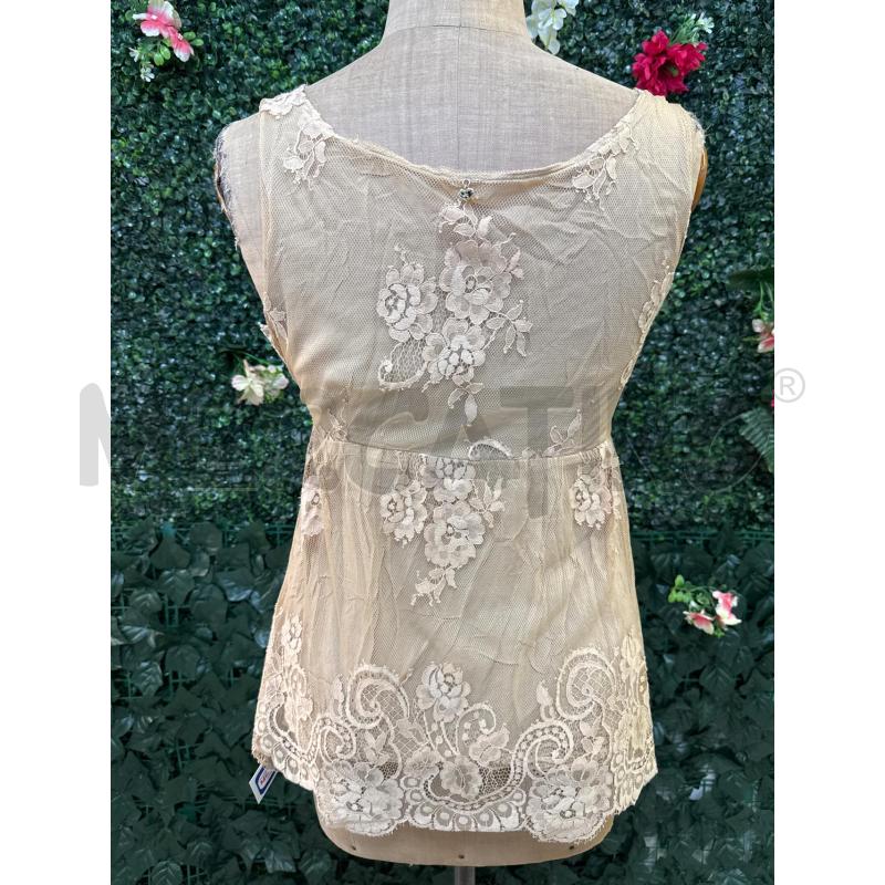 BLUSA DONNA TWINSET BEIG PIZZO RETINA | Mercatino dell'Usato Colleferro 3