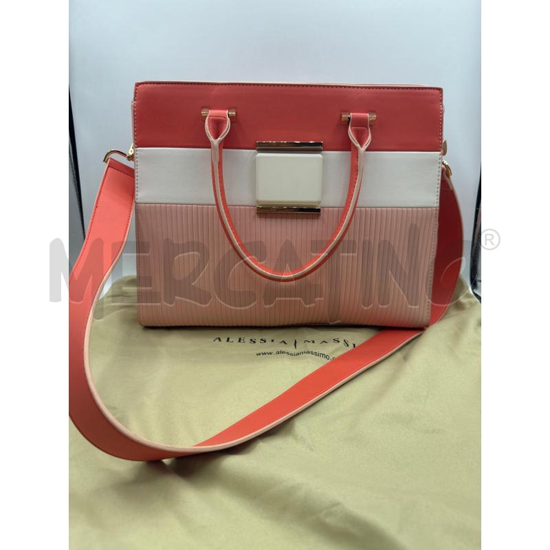 BORSA DONNA ALESSIA MASSIMO NUOVA ROSA CONFETT MANIC PESCA  | Mercatino dell'Usato Colleferro 1