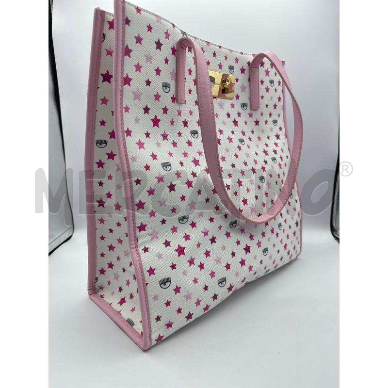 BORSA DONNA CHIARA FERRAGNI TOTE STELLINE ROSA BIA + PORTAFOGLIO  | Mercatino dell'Usato Colleferro 2
