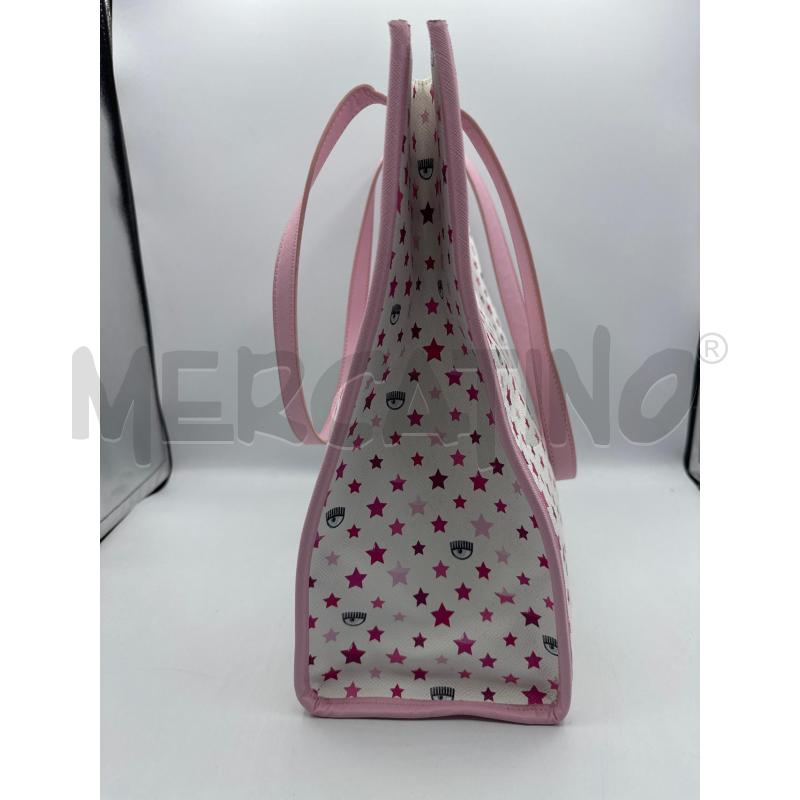 BORSA DONNA CHIARA FERRAGNI TOTE STELLINE ROSA BIA + PORTAFOGLIO  | Mercatino dell'Usato Colleferro 3