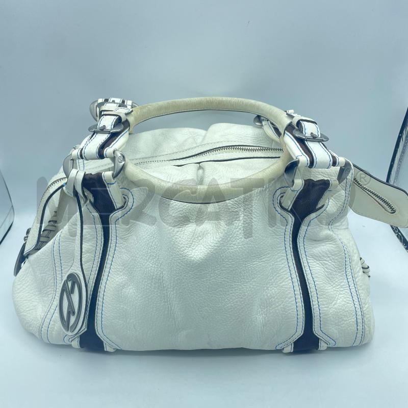 BORSA DONNA FRANCESCO BIASIA VERA PELLE BIA CUCITURE AZZU | Mercatino dell'Usato Colleferro 1