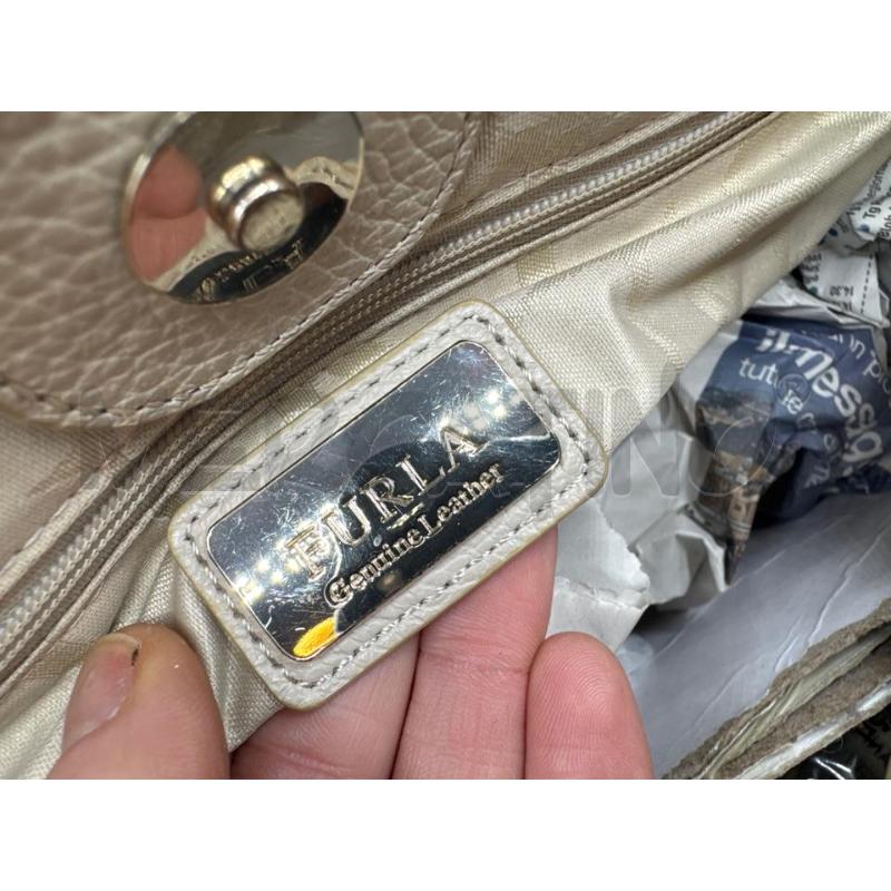 BORSA DONNA FURLA BIEGE PELLE  | Mercatino dell'Usato Colleferro 3