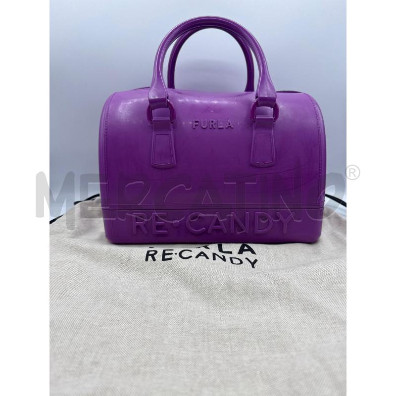 BORSA DONNA FURLA RE CANDY PRUGNA IN GOMMA  | Mercatino dell'Usato Colleferro 1