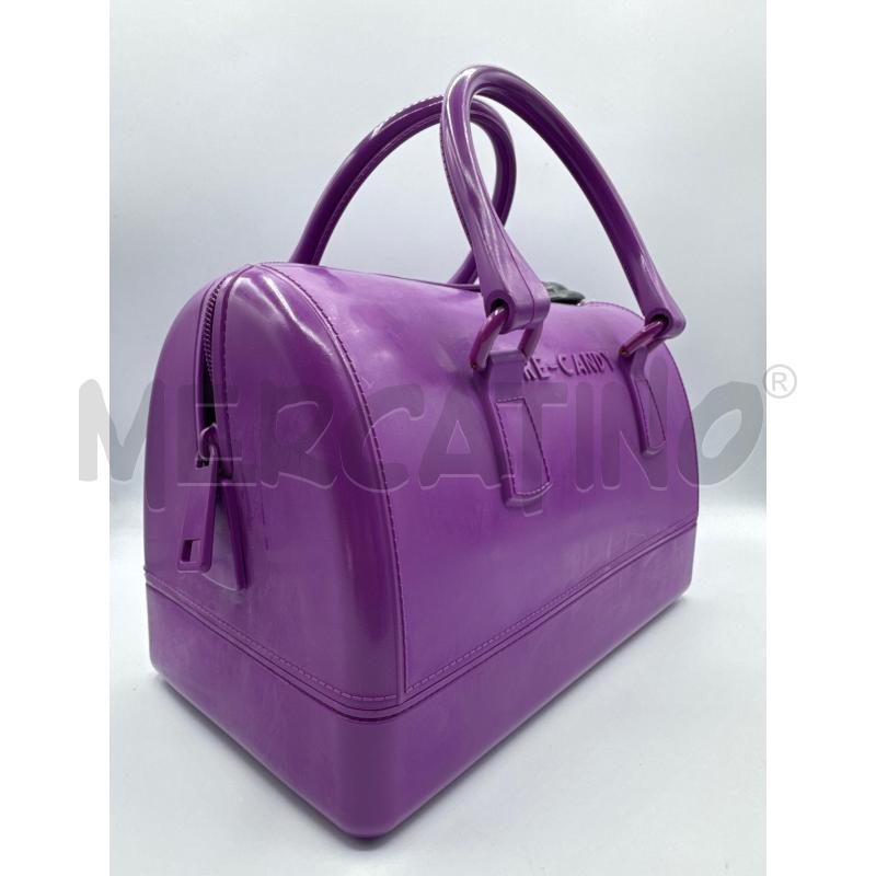 BORSA DONNA FURLA RE CANDY PRUGNA IN GOMMA  | Mercatino dell'Usato Colleferro 3