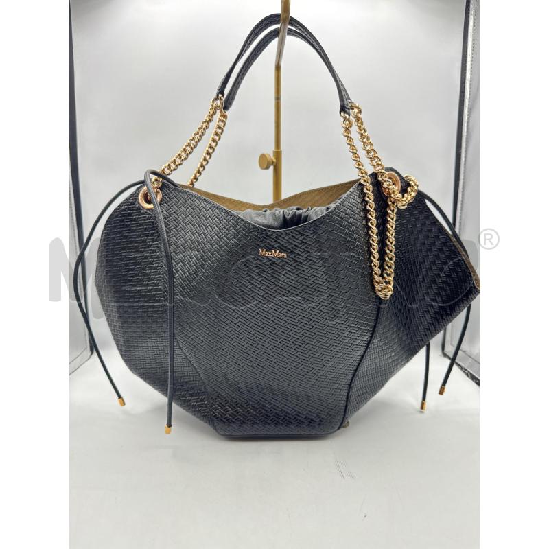 BORSA DONNA MAXMARA IN PELLE NERA  | Mercatino dell'Usato Colleferro 1