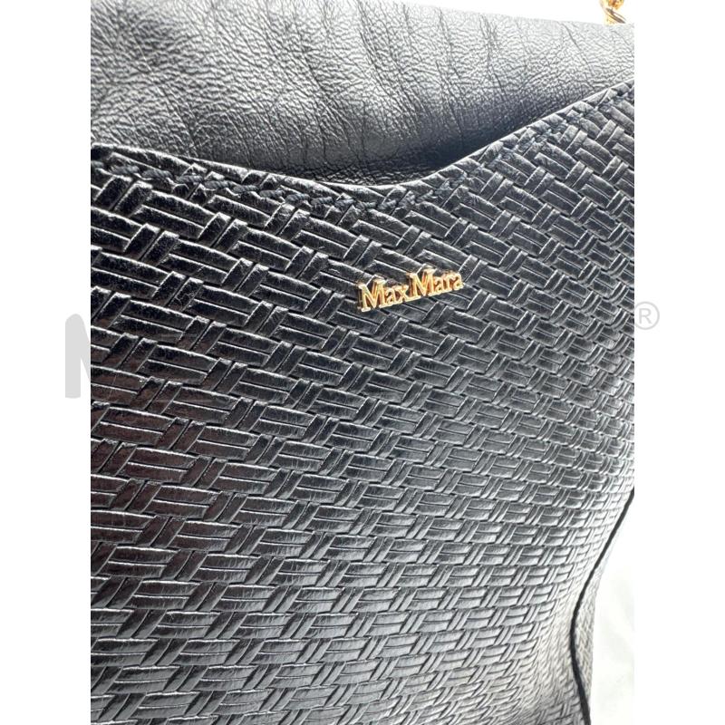 BORSA DONNA MAXMARA IN PELLE NERA  | Mercatino dell'Usato Colleferro 4