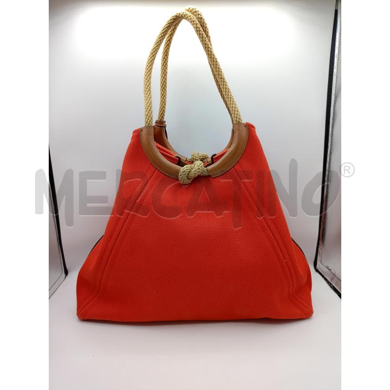 BORSA DONNA MICHAEL KORS TELA ROSSA TOTE MANIC CORDINO | Mercatino dell'Usato Colleferro 4