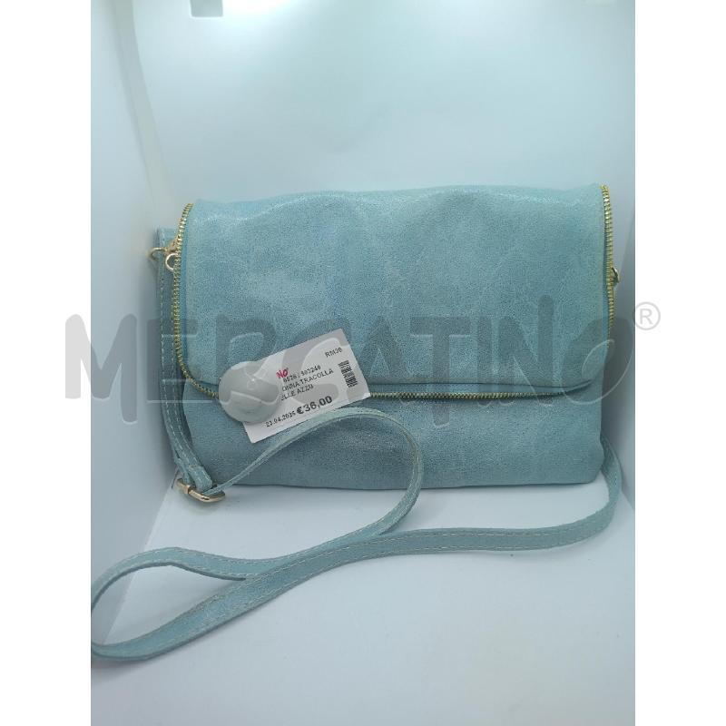 BORSA DONNA TRACOLLA VERA PELLE AZZU BRILL | Mercatino dell'Usato Colleferro 1