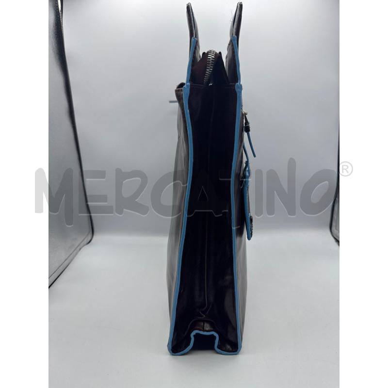 BORSA PELLE PIQUADRO PORTA DOCUMENTI MARR BORDINO AZZ | Mercatino dell'Usato Colleferro 2