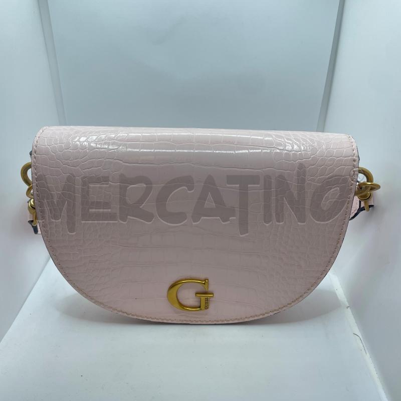BORSETTA DONNA GUESS ROSA CONFETTO STAMPA COCC LOGO DO MEZZA LUNA | Mercatino dell'Usato Colleferro 1
