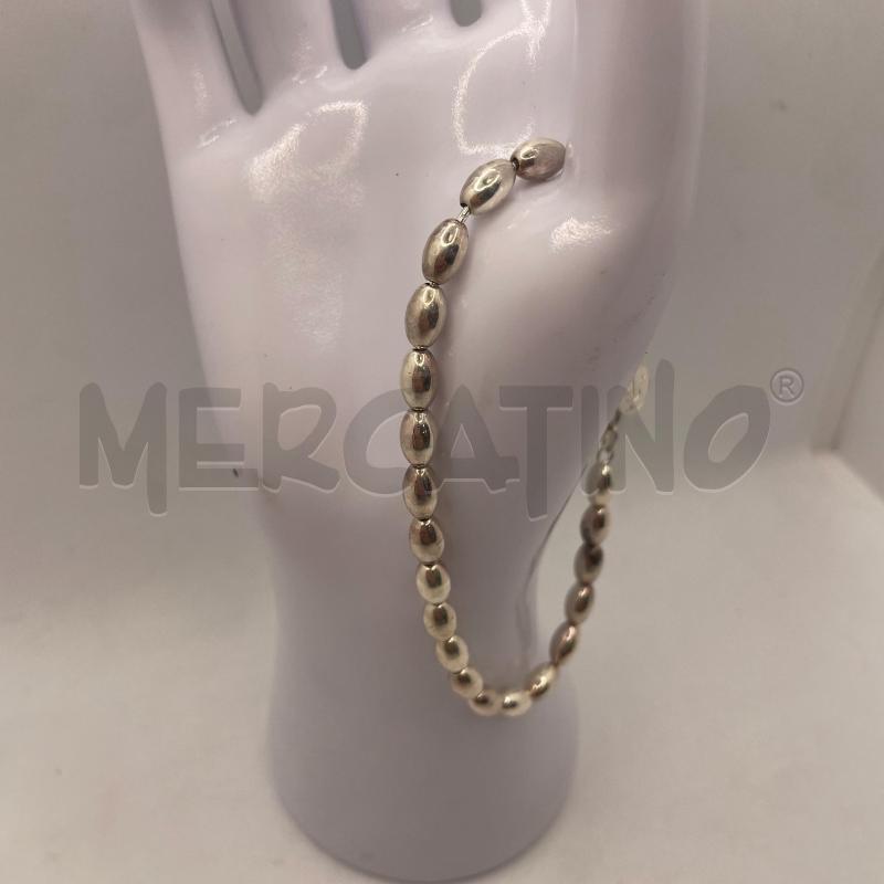 BRACCIALE ARG925 PERLINE OVALI  | Mercatino dell'Usato Colleferro 2