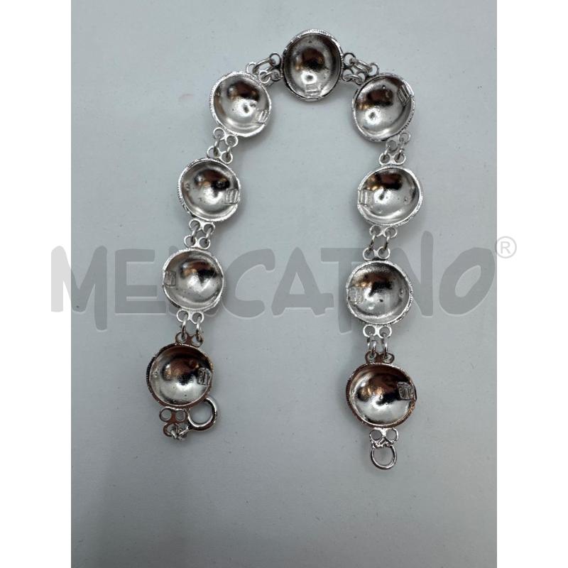 BRACCIALE ARG 800 CERCHIETTI PUNTINO TURCHESE | Mercatino dell'Usato Colleferro 2