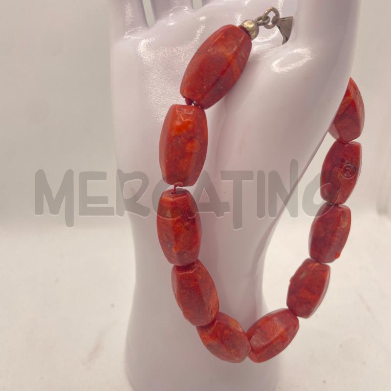 BRACCIALE CORALLO SPUGNA ROSSO CON CHIUSURA 925 | Mercatino dell'Usato Colleferro 2