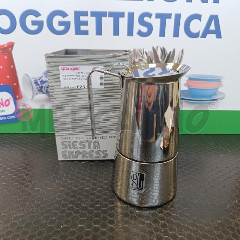 CAFFETTIERA ACCIAIO INOX SIESTA EXPRESS NUOVA | Mercatino dell'Usato Colleferro 1