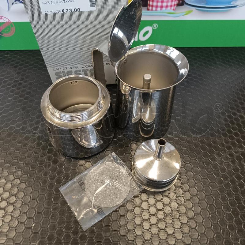 CAFFETTIERA ACCIAIO INOX SIESTA EXPRESS NUOVA | Mercatino dell'Usato Colleferro 2