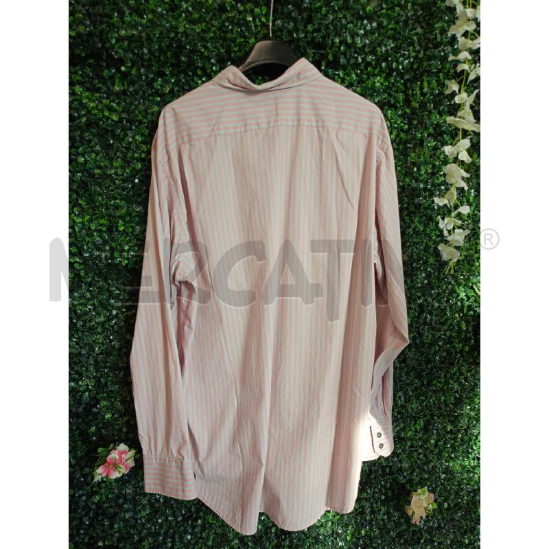 CAMICIA UOMO LACOSTE RIGHE GRI ROSA  | Mercatino dell'Usato Colleferro 2