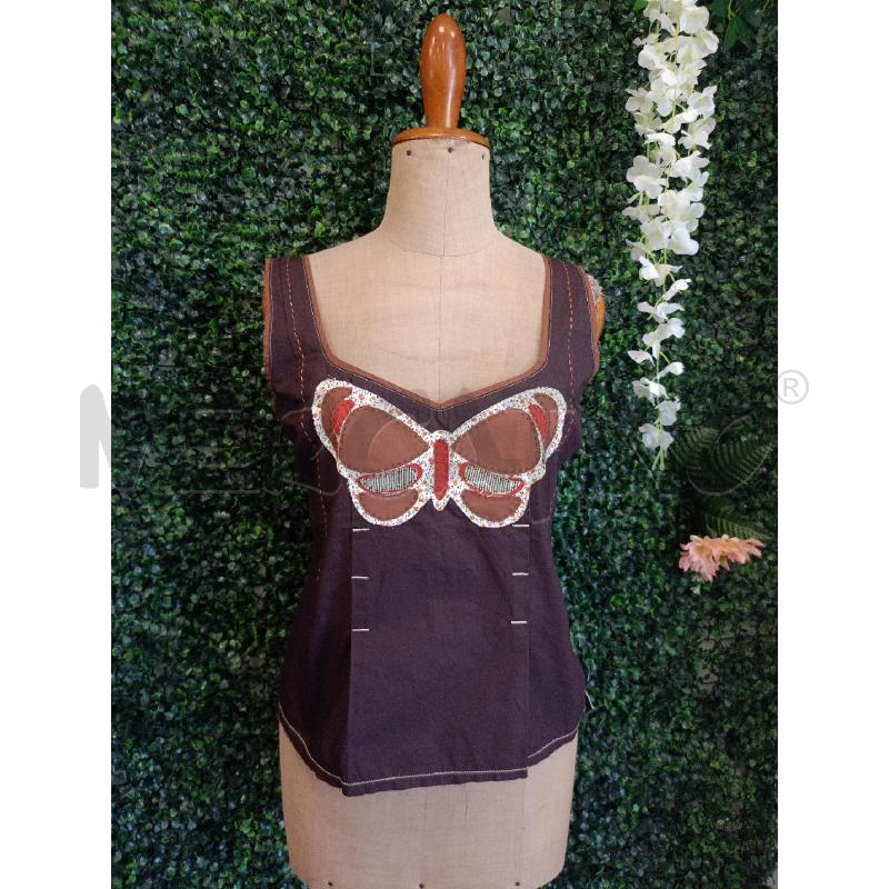 CANOTTA DONNA MAX&CO MARR APPLIQUE FARFALLA | Mercatino dell'Usato Colleferro 1