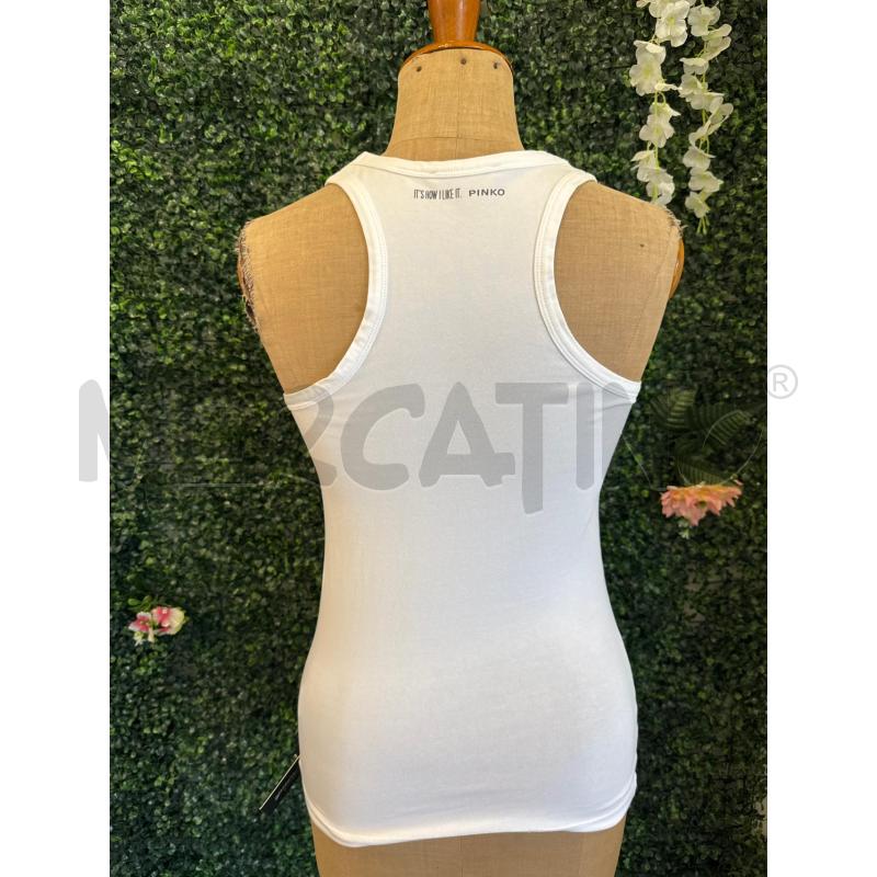 CANOTTA DONNA PINKO BIA STRASS SCRITT | Mercatino dell'Usato Colleferro 3
