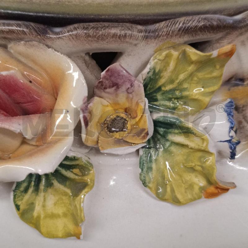 CENTROTAVOLA BASSANO CERAMICA FIORI RILIEVO DIF | Mercatino dell'Usato Colleferro 3