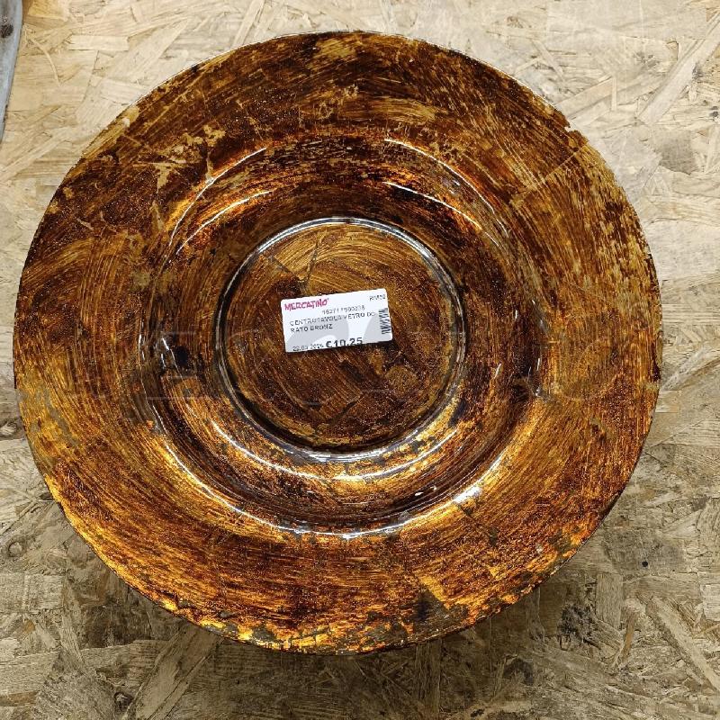 CENTROTAVOLA VETRO DORATO BRONZ | Mercatino dell'Usato Colleferro 1