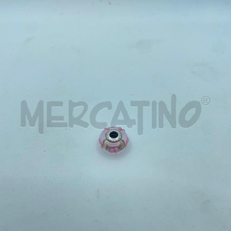 CHARM PANDORA SFERA MURANO FIORI ROSA | Mercatino dell'Usato Colleferro 1