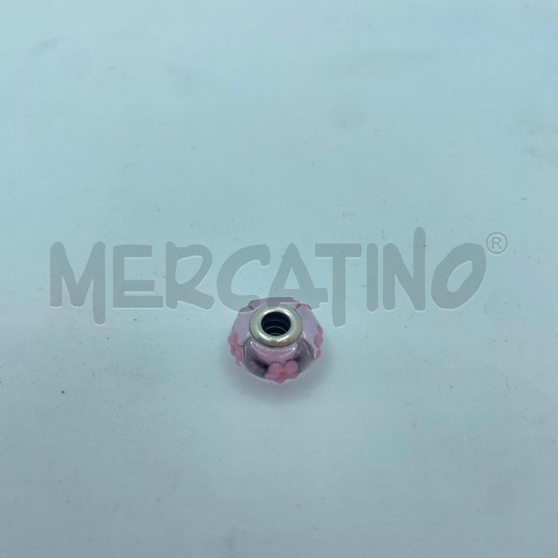 CHARM PANDORA SFERA MURANO FIORI ROSA | Mercatino dell'Usato Colleferro 2