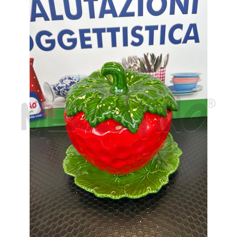 CIOTOLA DA MACEDONIA A FORMA DI FRAGOLA CON PIATTO | Mercatino dell'Usato Colleferro 1