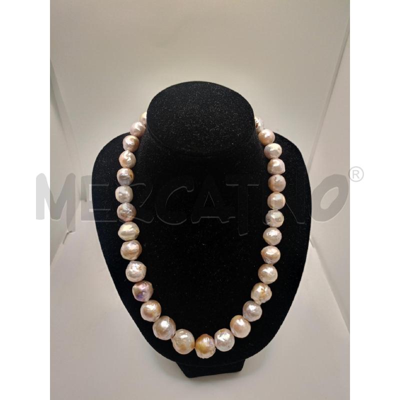COLLANA 40.1 PERLA BAROCCA CHIUSURA ARG 925  | Mercatino dell'Usato Colleferro 1