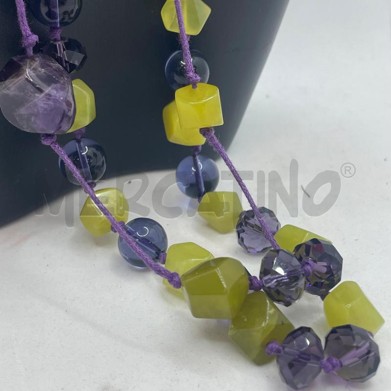 COLLANA AMETISTA QUARZO CITRINO GIALLO LUNGA | Mercatino dell'Usato Colleferro 3