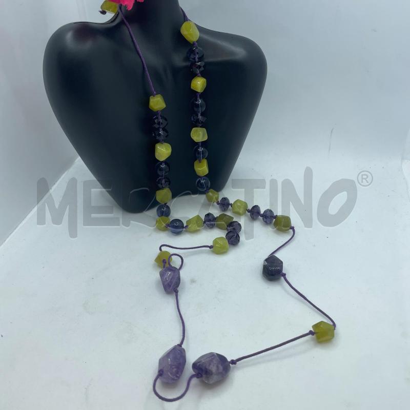 COLLANA AMETISTA QUARZO CITRINO GIALLO LUNGA | Mercatino dell'Usato Colleferro 4