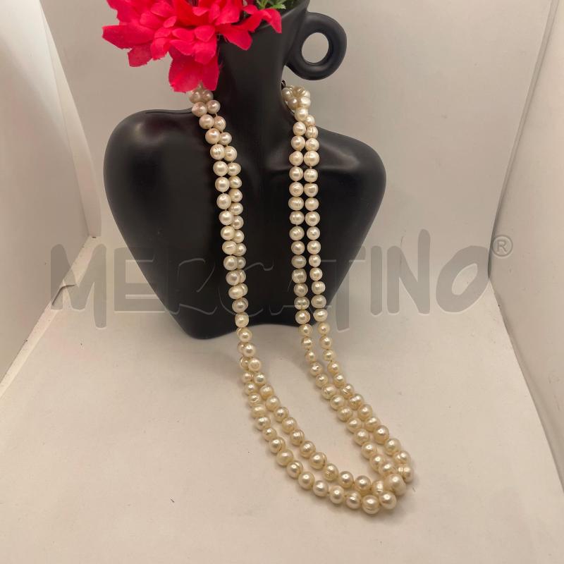 COLLANA ARG925 DI PERLE BAROCCHE MULTIFILO | Mercatino dell'Usato Colleferro 1