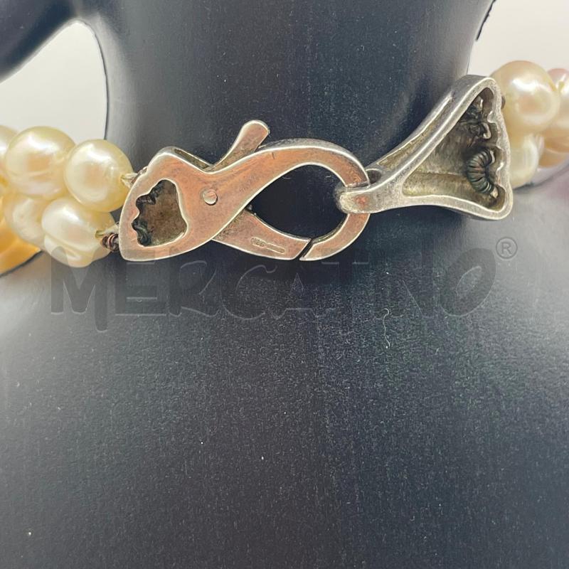COLLANA ARG925 DI PERLE BAROCCHE MULTIFILO | Mercatino dell'Usato Colleferro 3