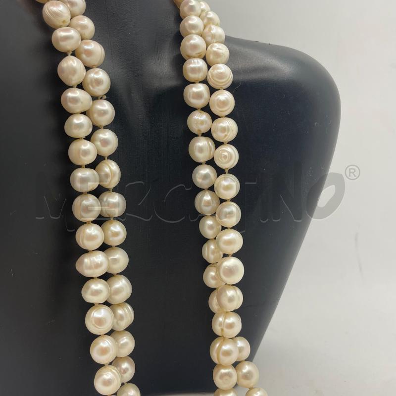 COLLANA ARG925 DI PERLE BAROCCHE MULTIFILO | Mercatino dell'Usato Colleferro 4