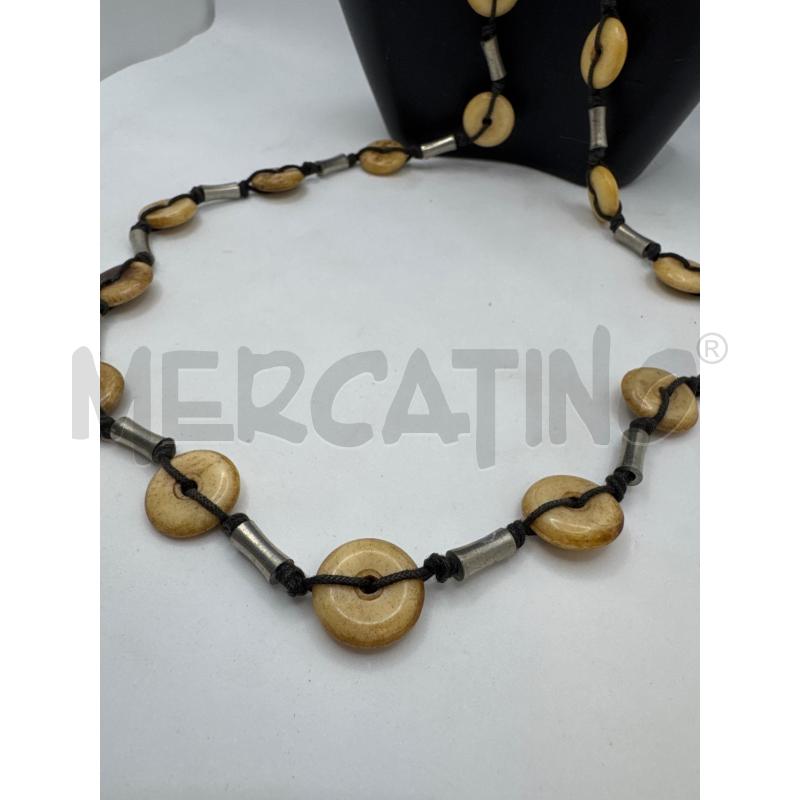 COLLANA CERCHIETTI OSSO FILO NE | Mercatino dell'Usato Colleferro 2