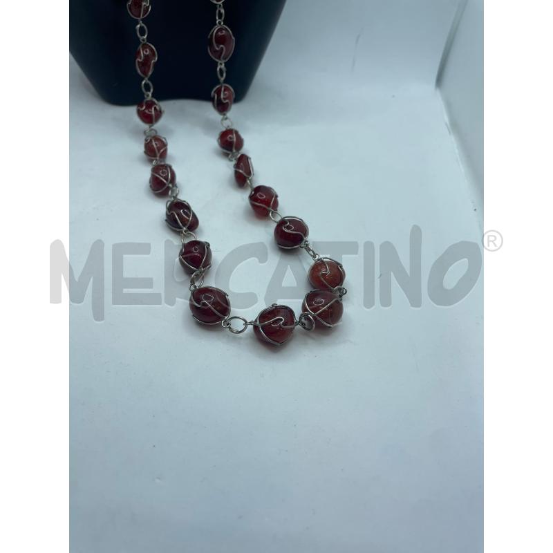 COLLANA CORNIOLA LAV FILO METALLICO | Mercatino dell'Usato Colleferro 2