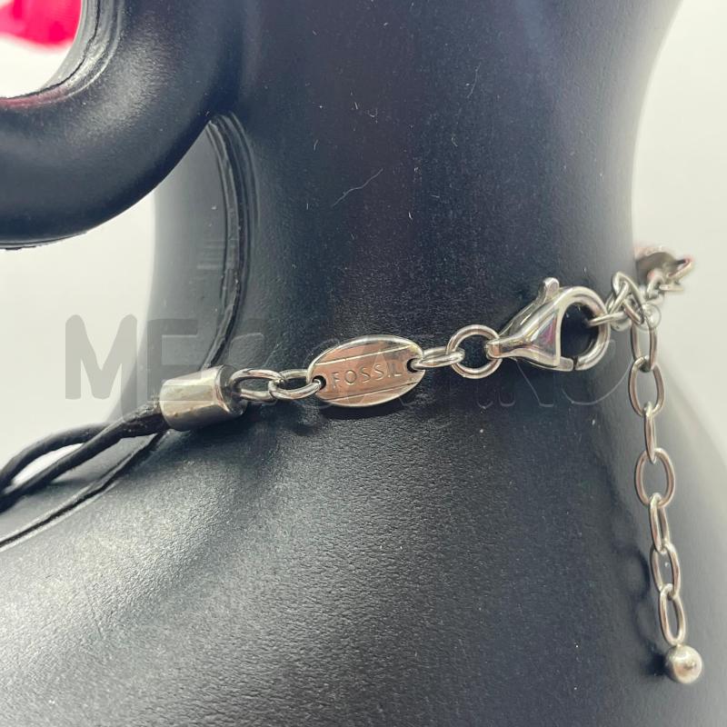 COLLANA FOSSIL LEGNO ACCIAIO 2FILI | Mercatino dell'Usato Colleferro 4