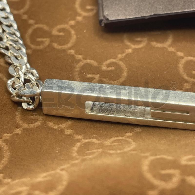 COLLANA GUCCI ARG925 CATENELLA CIONDOLO RETTANGOLARE | Mercatino dell'Usato Colleferro 4