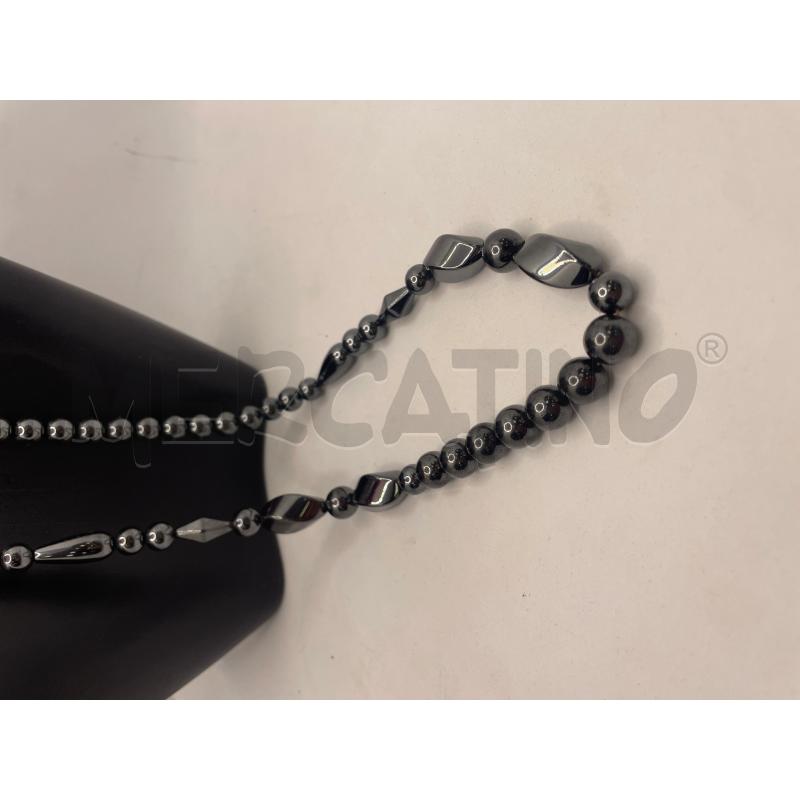 COLLANA LUNGA EMATITE GRIGIO ANTRACITE ROMBI  | Mercatino dell'Usato Colleferro 2