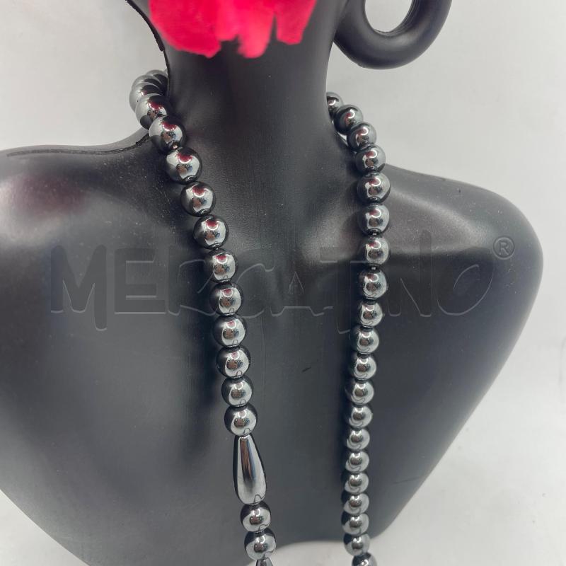 COLLANA LUNGA EMATITE GRIGIO ANTRACITE ROMBI  | Mercatino dell'Usato Colleferro 3