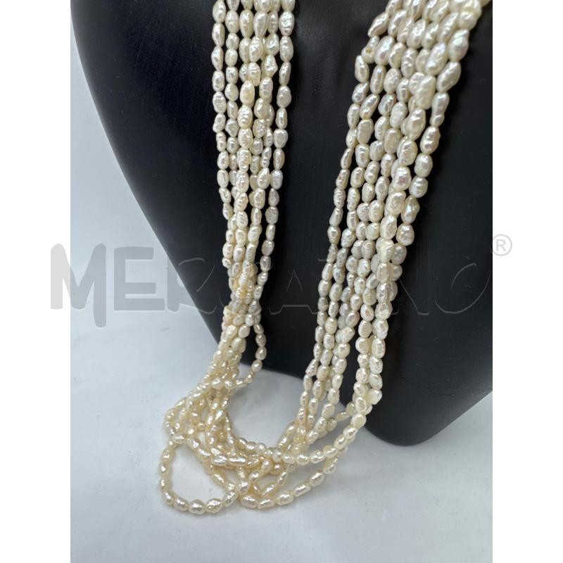 COLLANA MULTI FILO PERLE DI FIUME ARG925 BIA  | Mercatino dell'Usato Colleferro 3