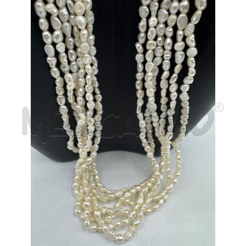 COLLANA PERLE DI FIUME CIONDOLO FIORE STRASS | Mercatino dell'Usato Colleferro 3