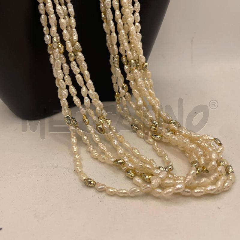 COLLANA PERLE DI FIUME PANNA ALTERN DORAT | Mercatino dell'Usato Colleferro 2