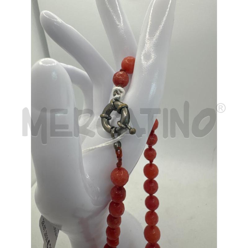 COLLANA PIETRA NATURALE AGATA ROSSA SFUMATA GRADUATA | Mercatino dell'Usato Colleferro 3