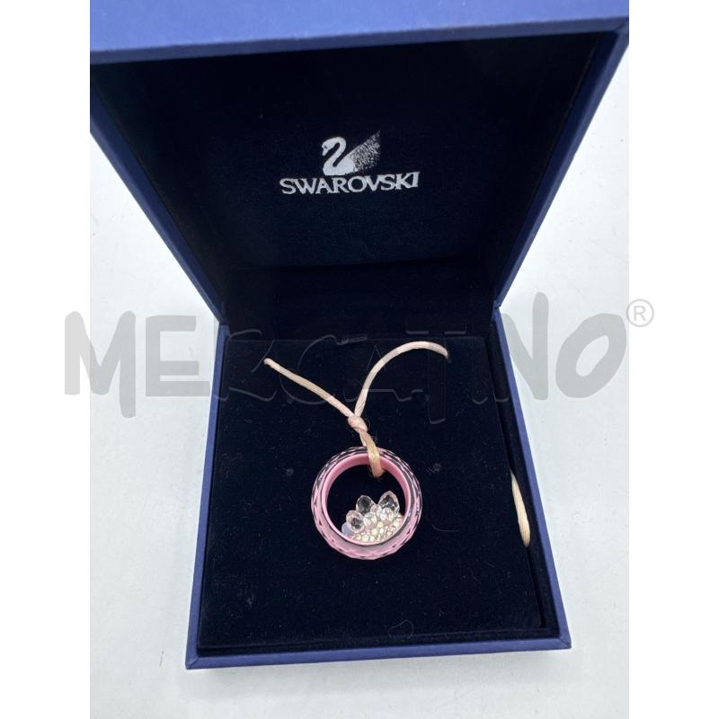 COLLANA SWAROVSKI CORDINE CIONDOLO ANELLO ROSA | Mercatino dell'Usato Colleferro 1