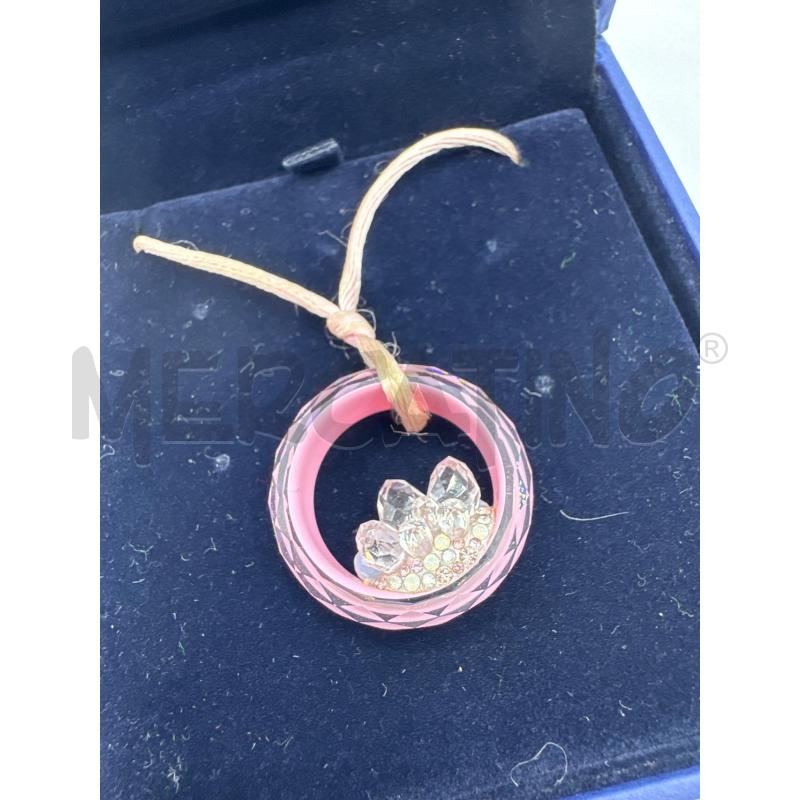 COLLANA SWAROVSKI CORDINE CIONDOLO ANELLO ROSA | Mercatino dell'Usato Colleferro 2