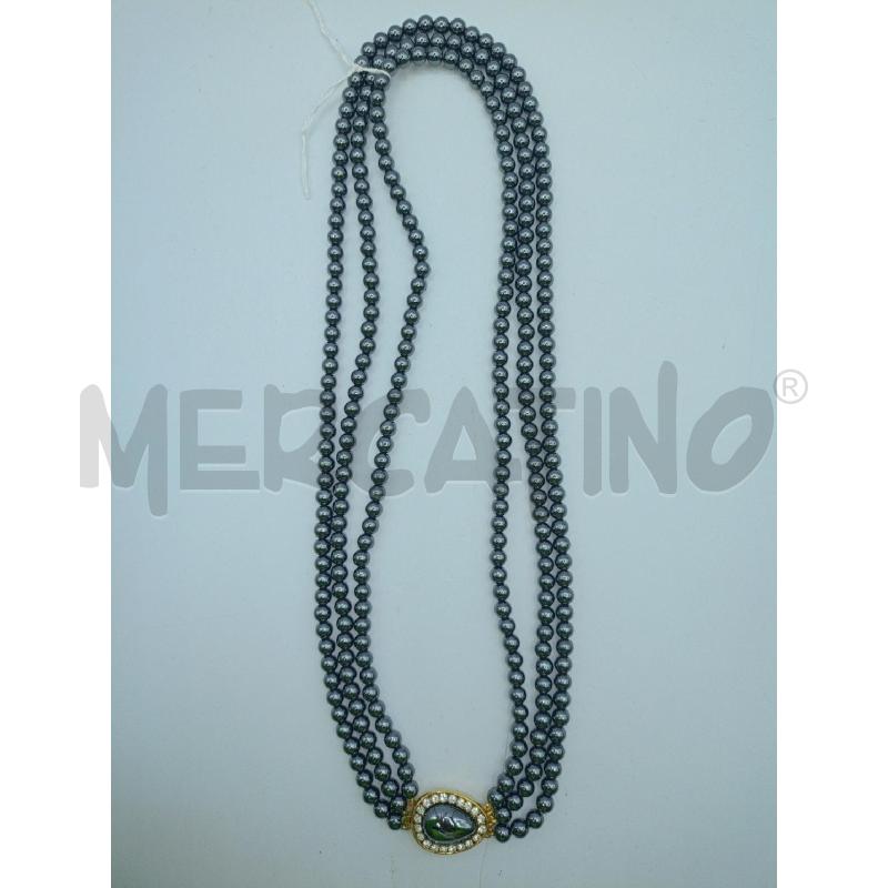 COLLANA VINTAGE EMATITE 3FILI CHIUS GOCCIA | Mercatino dell'Usato Colleferro 1